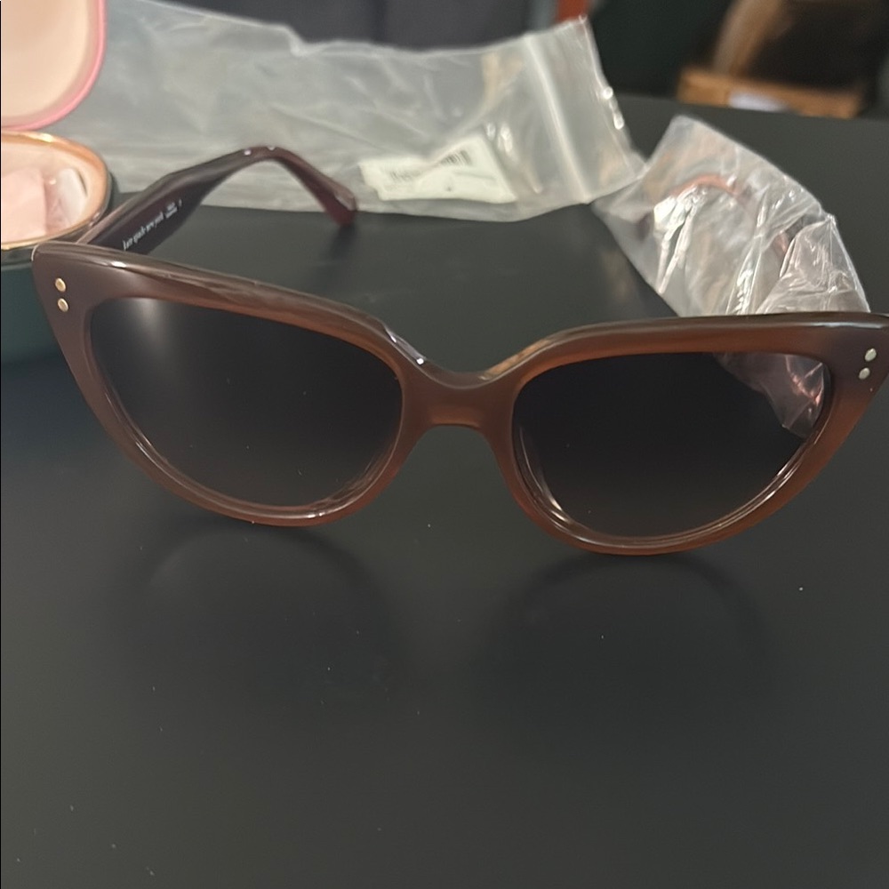 NWT Kate Spade Brown Cat-Eye Sunglasses